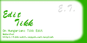 edit tikk business card